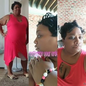 Ashley Stewart Shirt dress fuschia size 18/20